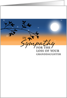 Loss of Granddaughter - Sympathy card