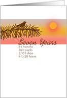 Seven Year Anniversary - 12 Step Recovery card