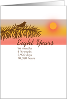Eight Year Anniversary - 12 Step Recovery card
