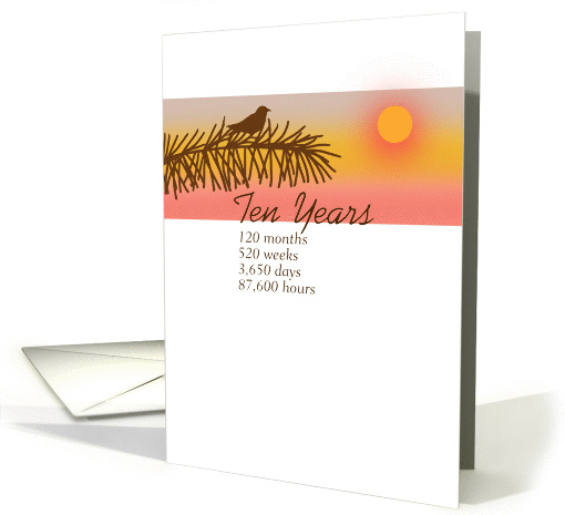 Ten Year Anniversary - 12 Step Recovery card (940983)