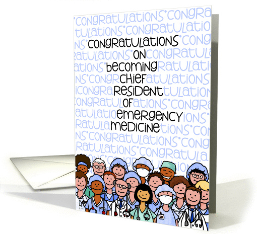 Congratulations - Chief Resident of Emergency Medicine card (943001)