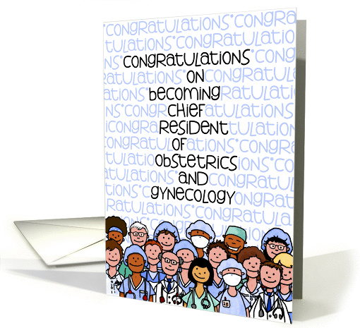 Congratulations - Chief Resident of Obstetrics and Gynecology card