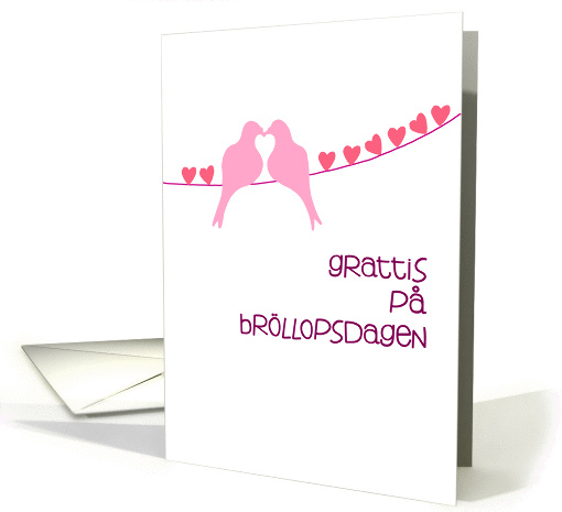 Swedish - Happy Anniversary - Turtledoves card (944307)
