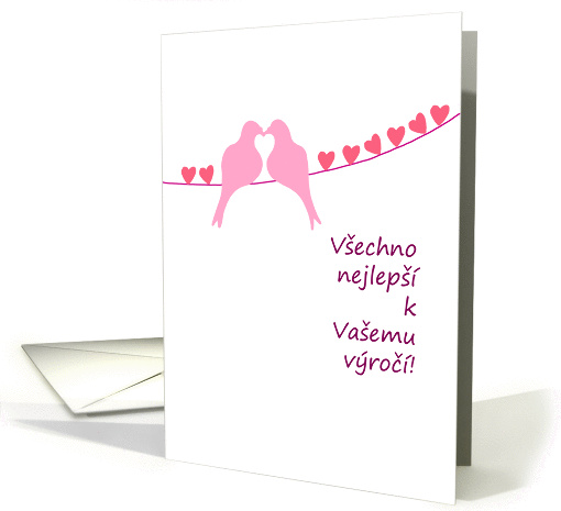 Czech - Happy Anniversary - Turtledoves card (944334)