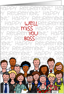 Miss You - Happy Retirement for Boss card