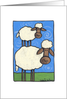 sheep and lamb card