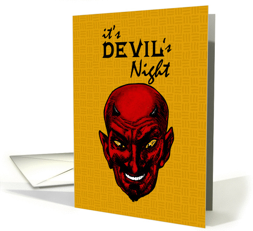 Devil's Night - Smiling Red Devil card (968929)