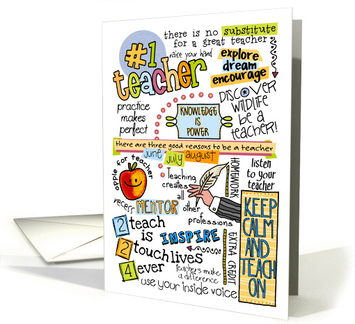 World Teachers' Day - Word Cloud card (968931)