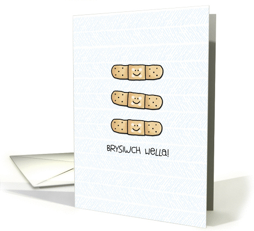 Get Well bandage - Welsh card (973163)