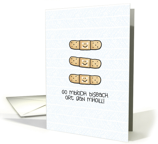 Get Well bandage - Irish Gaelic card (973235)