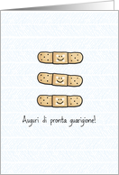 Get Well bandage - Italian card