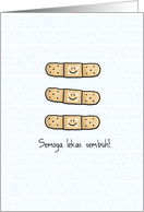 Get Well bandage - Indonesian card