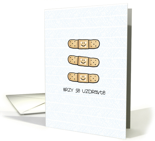Get Well bandage - Czech card (973401)
