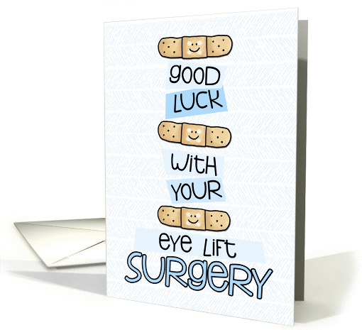 Eye Lift Surgery - Bandage - Get Well card (974625)