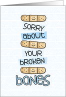 Broken Bones - Bandage - Get Well card