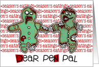 for pen pal - Zombie Christmas - Season’s Eatings card