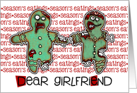 for girlfriend - Zombie Christmas - Season’s Eatings card