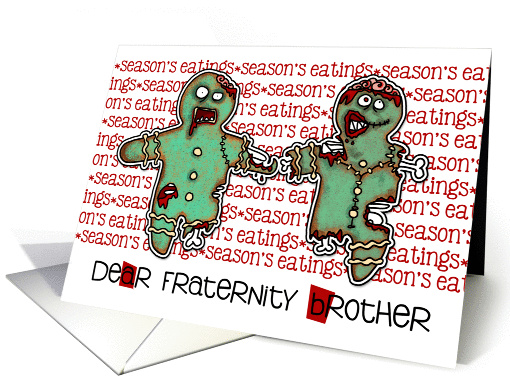 for fraternity brother - Zombie Christmas - Season's Eatings card