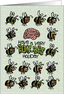 Zombie Christmas - Zom-bees card