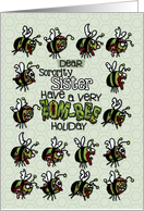 for Sorority Sister - Zombie Christmas - Zom-bees card