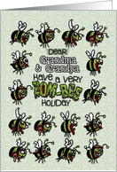 for Grandma & Grandpa - Zombie Christmas - Zom-bees card