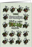 for Grandpa - Zombie Christmas - Zom-bees card