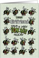 for Girlfriend - Zombie Christmas - Zom-bees card