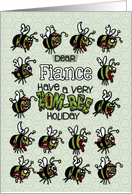 for Fiance - Zombie Christmas - Zom-bees card