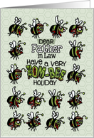 for Father in Law - Zombie Christmas - Zom-bees card