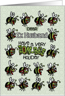for Ex Husband - Zombie Christmas - Zom-bees card