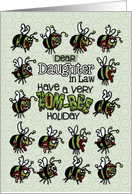 for Daughter in Law - Zombie Christmas - Zom-bees card