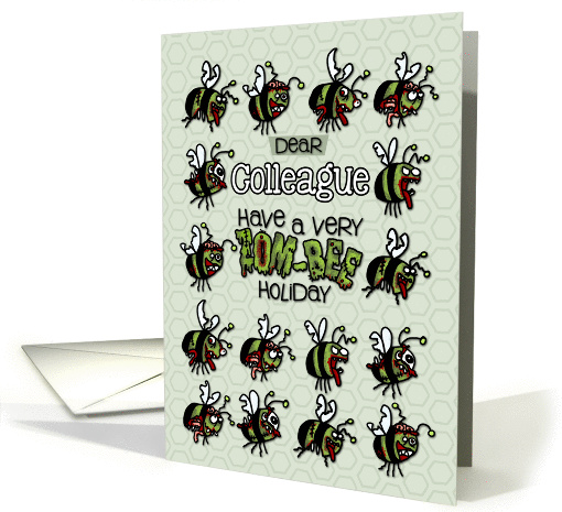 for Colleague - Zombie Christmas - Zom-bees card (989865)