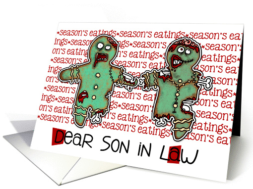 for Son in Law - Zombie Christmas - Season's Eatings card (991885)