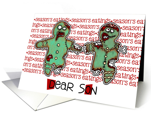 for Son - Zombie Christmas - Season's Eatings card (991891)