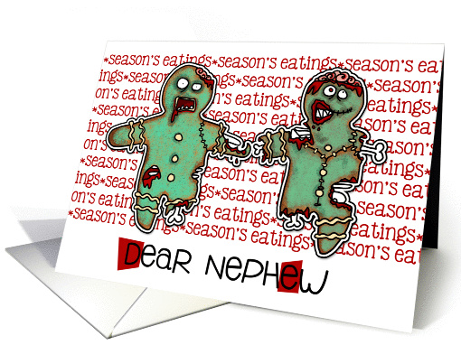 for Nephew - Zombie Christmas - Season's Eatings card (991911)