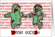 for Godson - Zombie Christmas - Season’s Eatings card