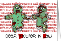 for Mother in Law - Zombie Christmas - Season’s Eatings card