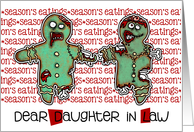 for Daughter in Law - Zombie Christmas - Season’s Eatings card