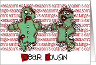 for Cousin - Zombie Christmas - Season’s Eatings card