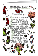 for my Wife - 12 Days of Zombie Christmas card