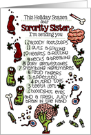 for my Sorority Sister - 12 Days of Zombie Christmas card