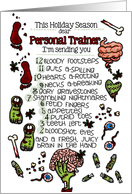 for my Personal Trainer - 12 Days of Zombie Christmas card