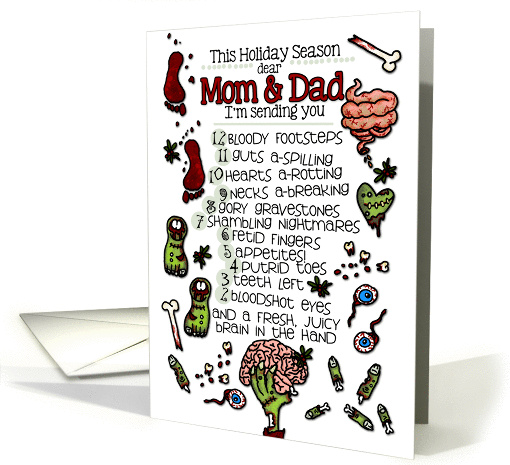 for my Mom & Dad - 12 Days of Zombie Christmas card (994073)