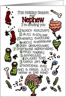 for my Nephew - 12 Days of Zombie Christmas card