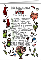 for my Mom - 12 Days of Zombie Christmas card