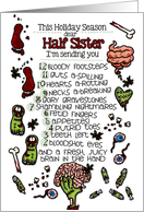 for my Half Sister - 12 Days of Zombie Christmas card