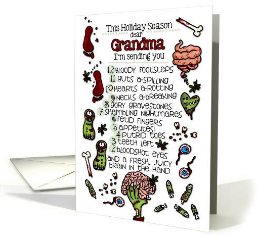 for my Grandma - 12 Days of Zombie Christmas card (996093)
