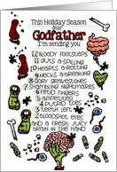 for my Godfather - 12 Days of Zombie Christmas card