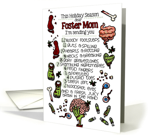 for my Foster Mom - 12 Days of Zombie Christmas card (996409)