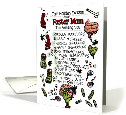 for my Foster Mom - 12 Days of Zombie Christmas card (996409)